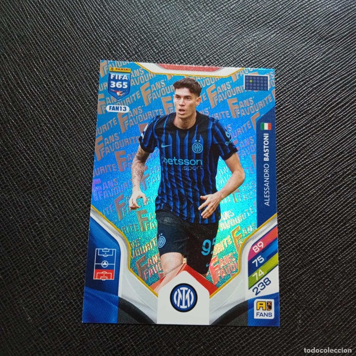 Cromos de f&uacute;tbol: FAN13 BASTONI INTER MILAN ADRENALYN 2025 2026 FIFA 365 CROMO FUTBOL 25 26 - A215 PG64 AZUL