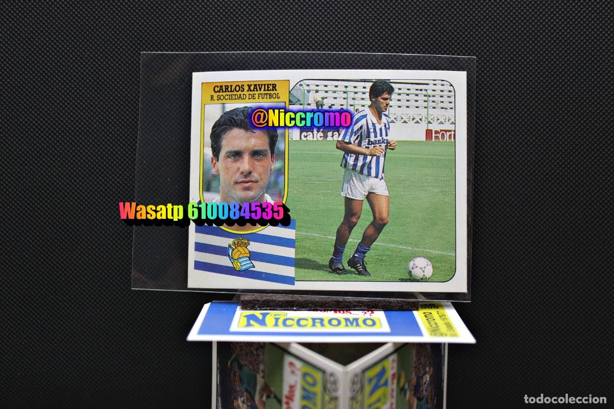 Football Stickers: carlos xavier real sociedad 91 92 carton este nuevo sin pegar 1991 1992 ver fotos + en niccromo
