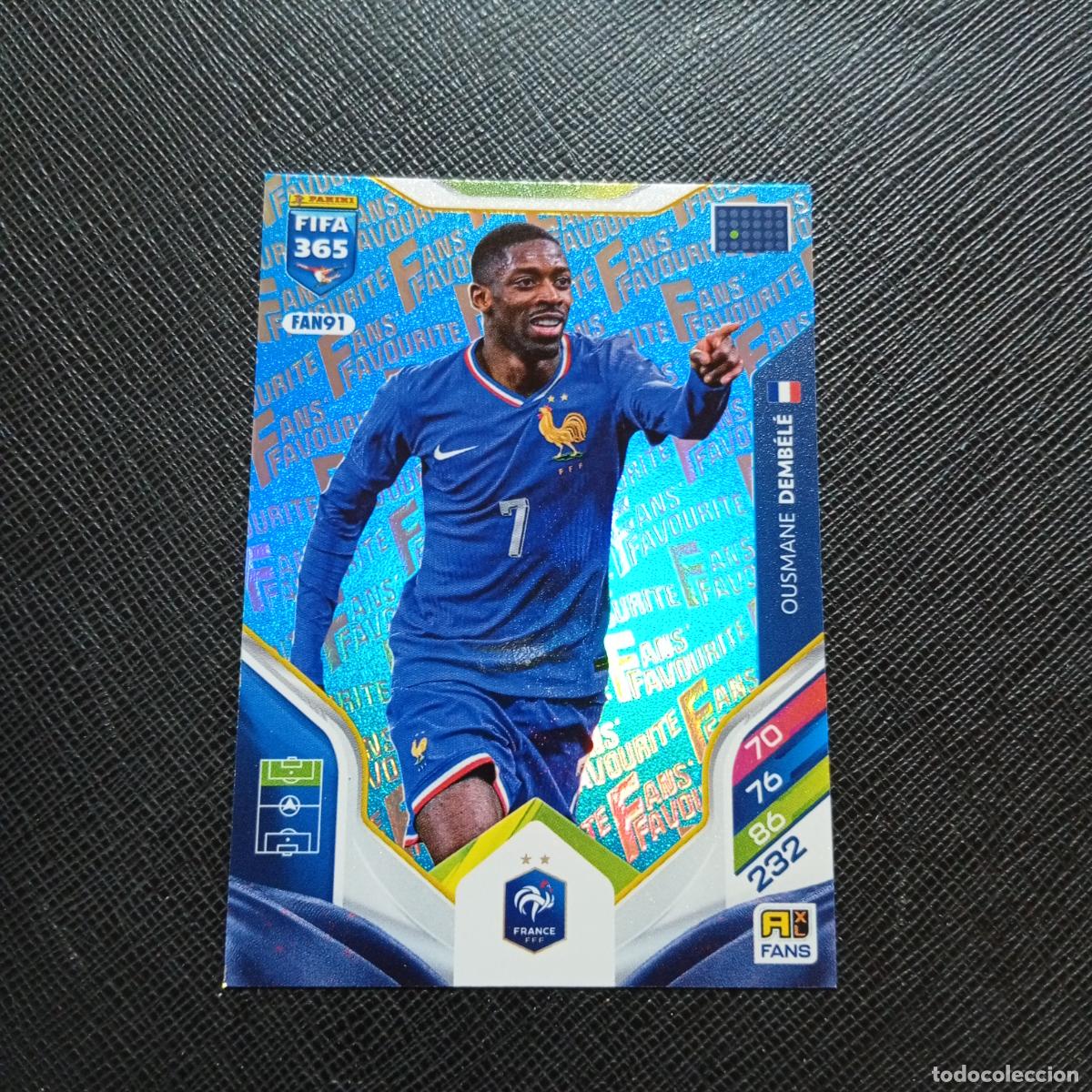 Football Stickers: FAN91 DEMBELE FRANCIA ADRENALYN 2025 2026 FIFA 365 CROMO FUTBOL 25 26 - A215 PG65 AZUL