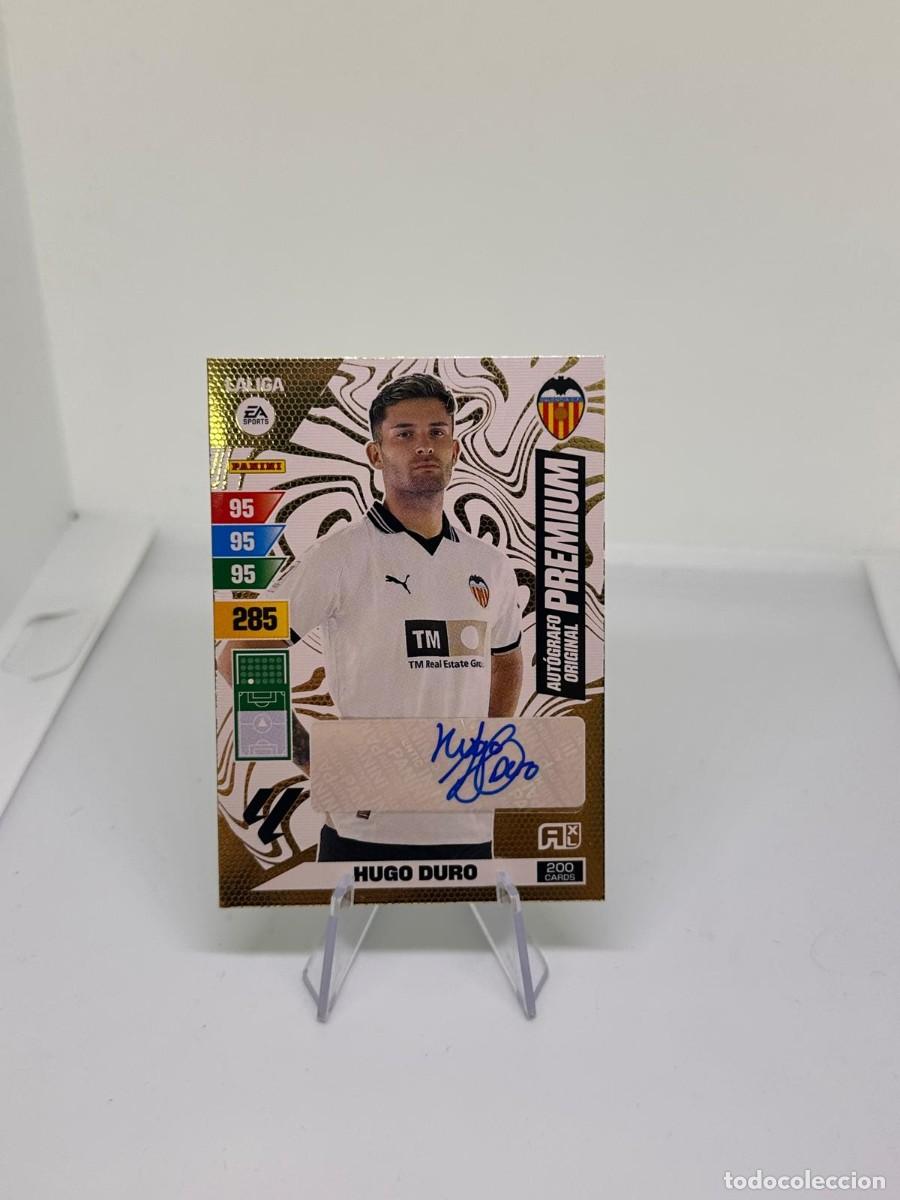 Cromos de f&uacute;tbol: Hugo Duro Valencia Autografo Original Premium Panini Adrenalyn 200 Cards 2023 24 Dificil