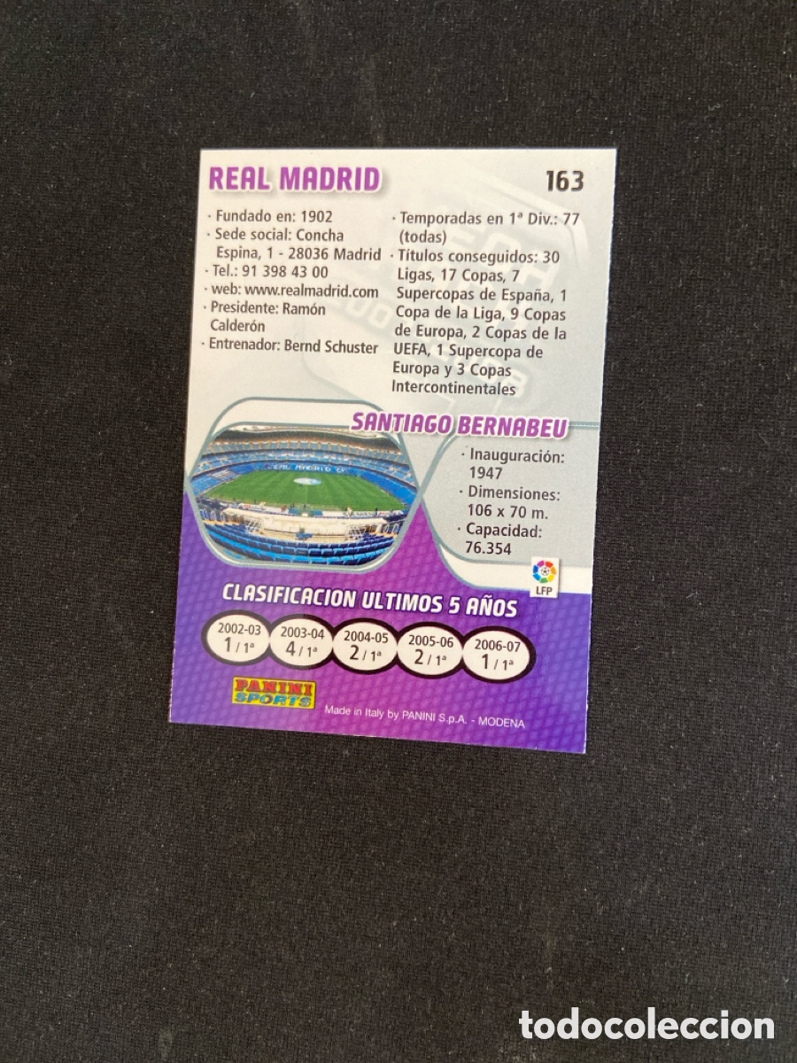Cromos de f&uacute;tbol: ESCUDO 163 (REAL MADRID) MEGA - Foto 2