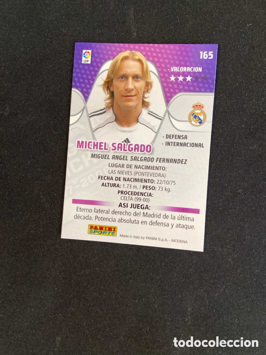 Cromos de f&uacute;tbol: MICHEL SALGADO 165 (REAL MADRID) - Foto 2