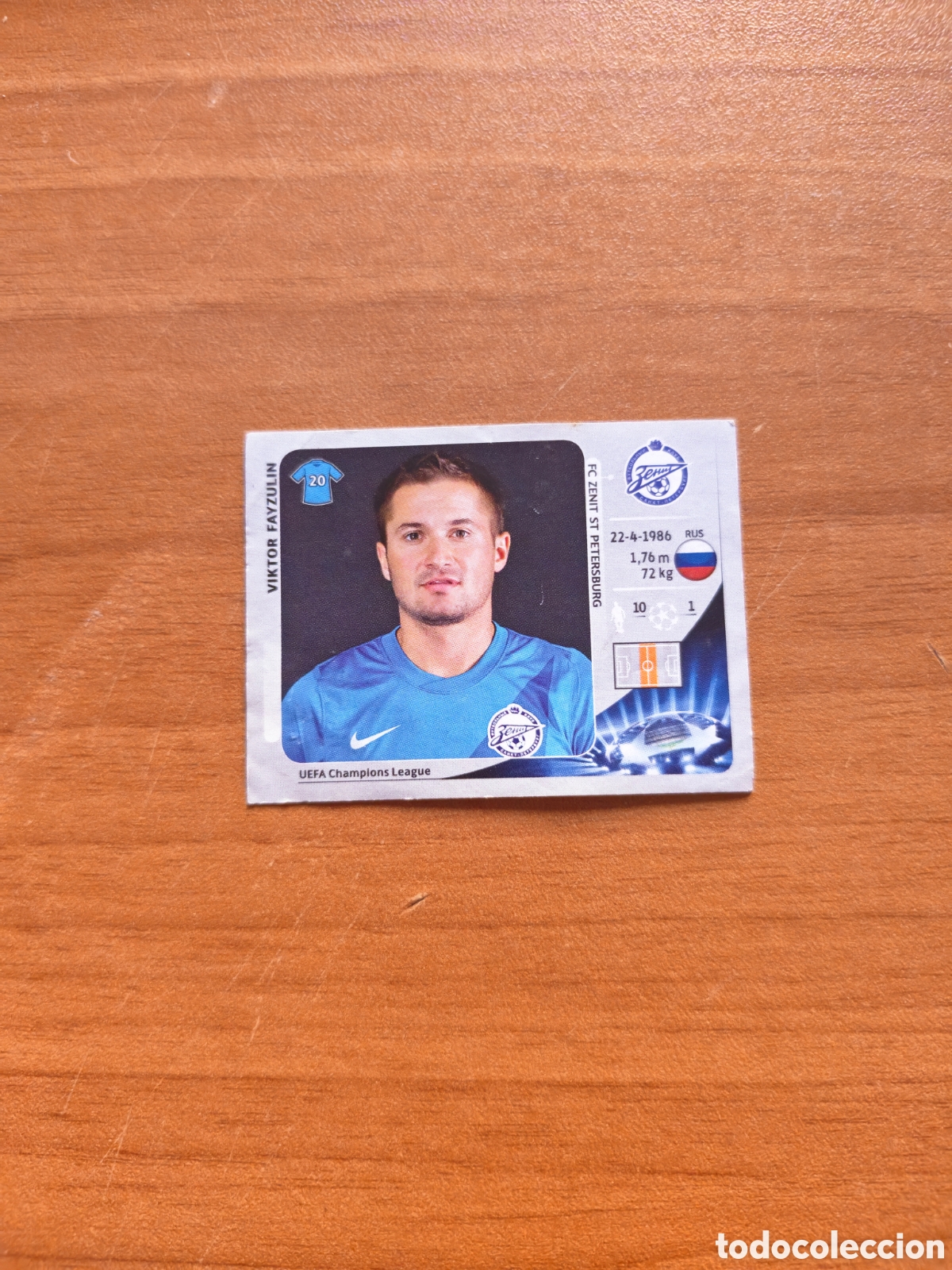 Cromos de Futebol: Cromo Viktor Fayzulin Champions League 12/13