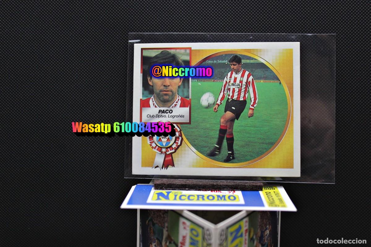 Cromos de f&uacute;tbol: paco logro&ntilde;es 1994 1995 este cromo nuevo sin pegar 94 95 ver foto + en niccromo