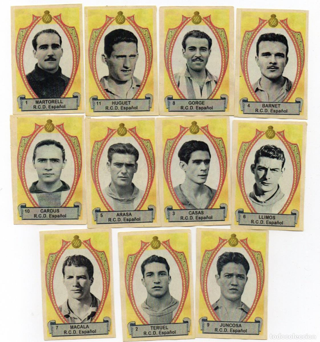 Cromos de f&uacute;tbol: ESPA&Ntilde;OL 1942, DE AZAFRAN LA FLOR