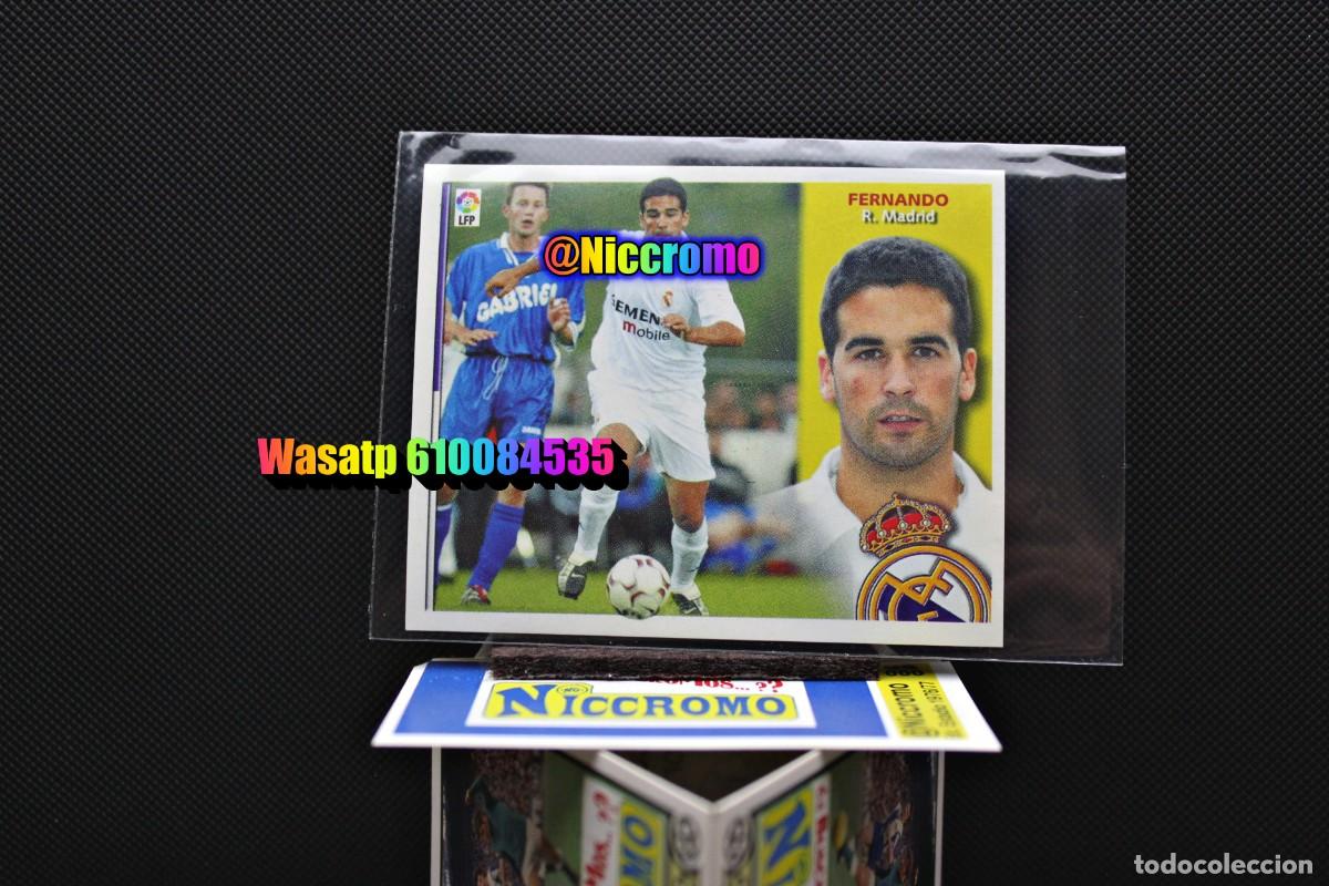 Cromos de f&uacute;tbol: fernando real madrid 2002 2003 coloca este cromo nuevo sin pegar 02 03 ver foto + en niccromo