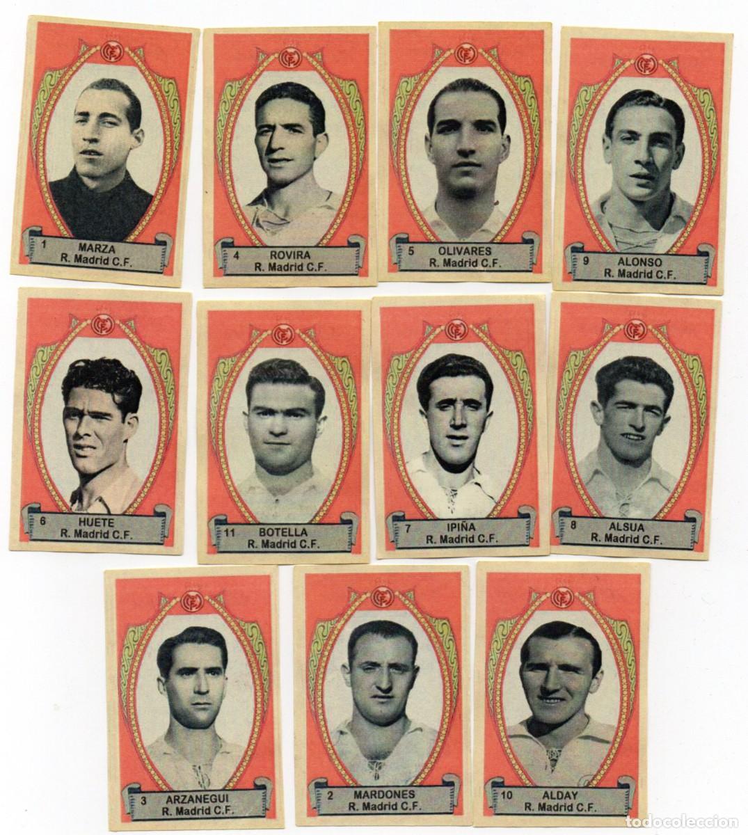 Cromos de f&uacute;tbol: REAL MADRID 1942 DE AZAFRAN LA FLOR