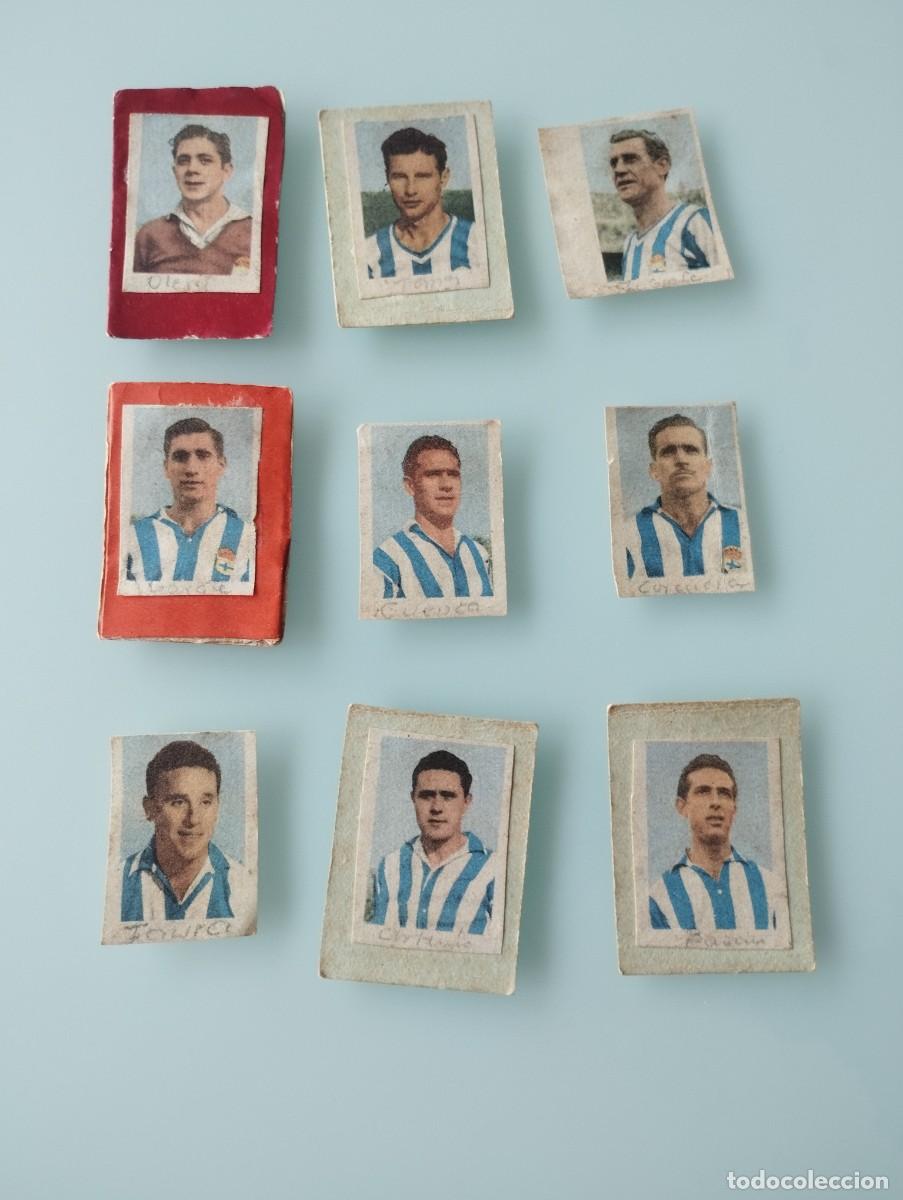 Cromos de f&uacute;tbol: Lote 9 cromos del Deportivo de la Coru&ntilde;a temporada 1853-1954-1955