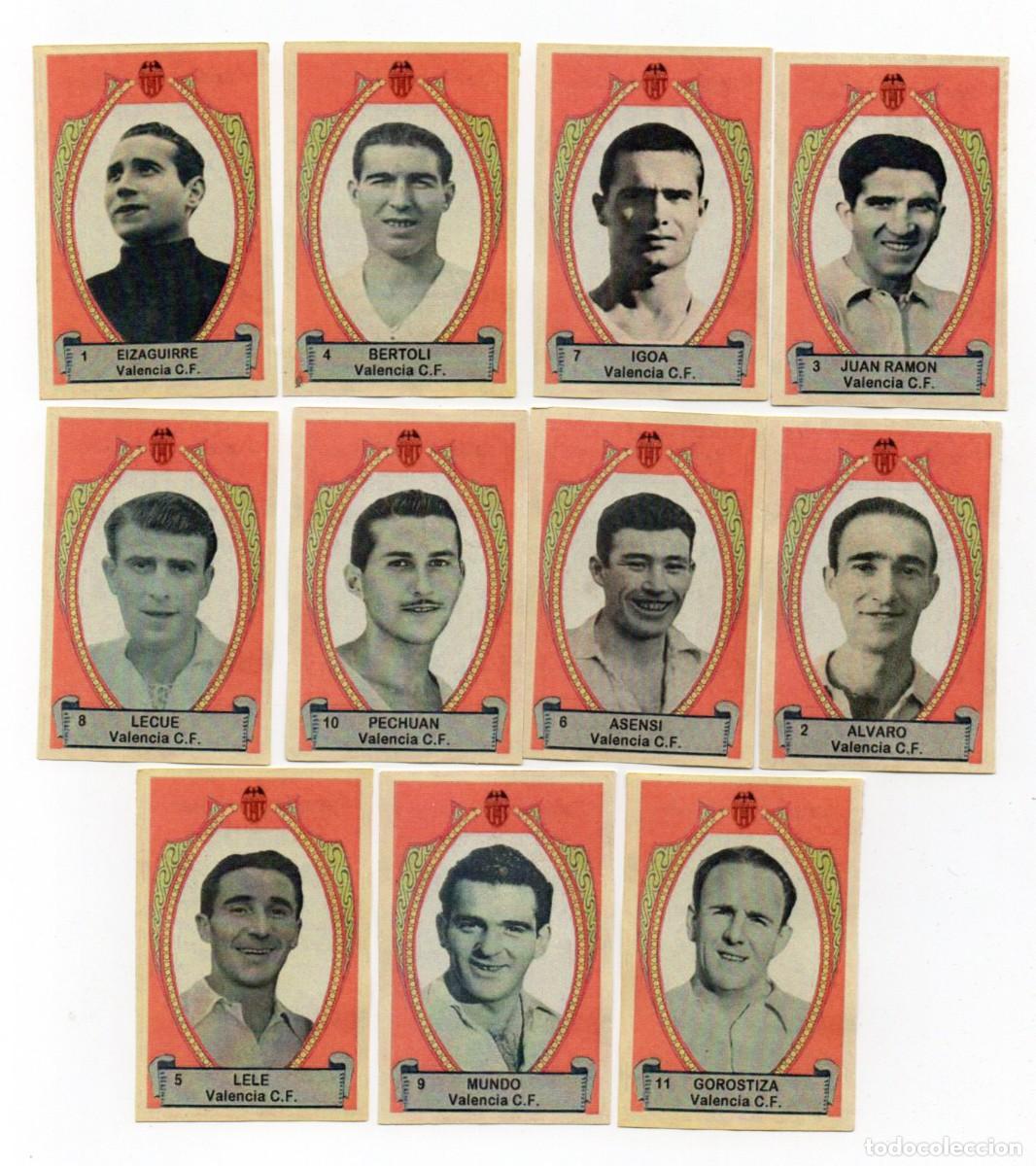 Cromos de f&uacute;tbol: VALENCIA 1942 DE AZAFRAN LA FLOR