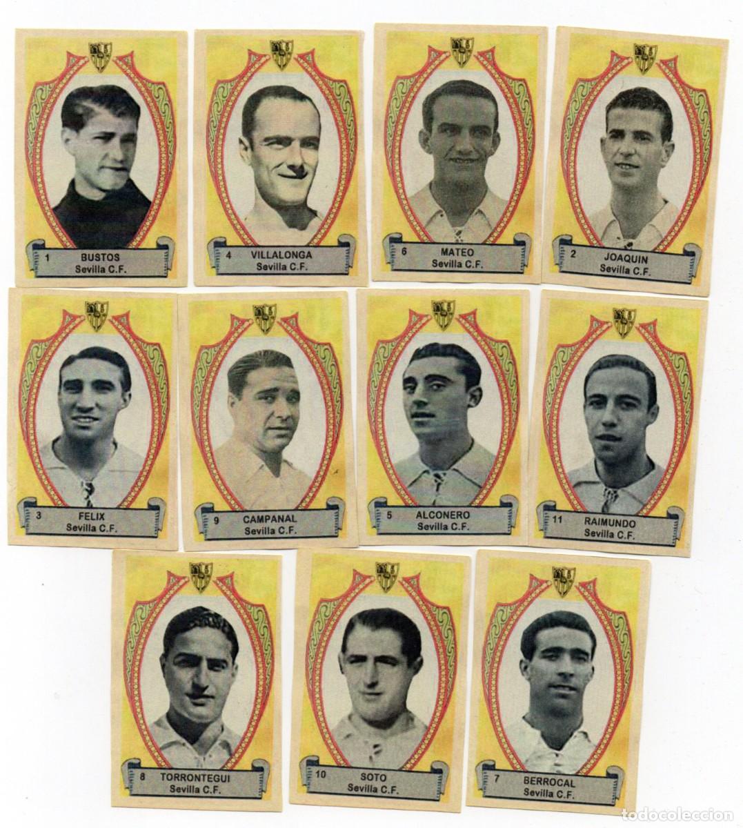 Cromos de f&uacute;tbol: SEVILLA 1942 DE AZAFRAN LA FLOR