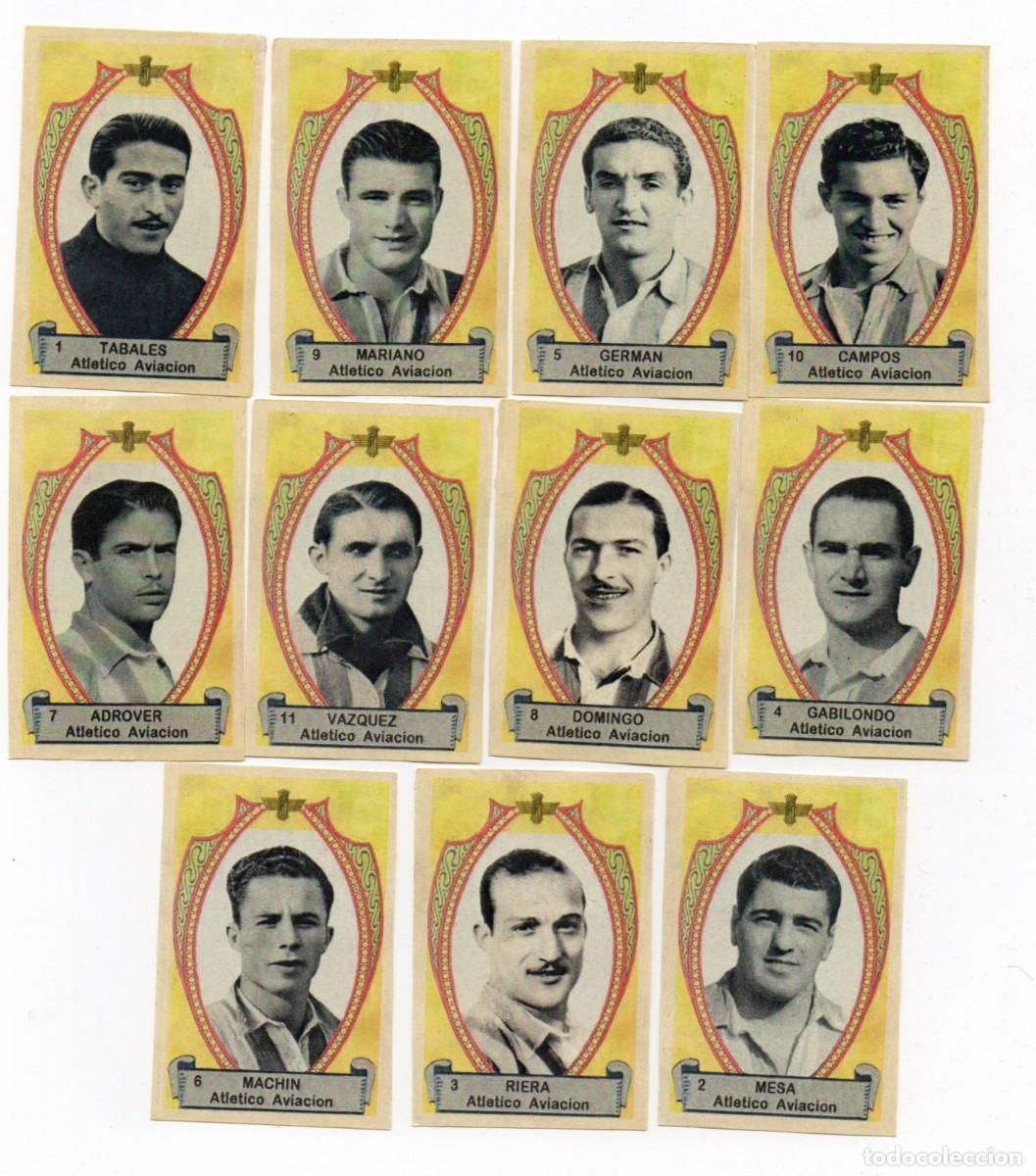 Cromos de f&uacute;tbol: AT. AVIACCION 1942 DE AZAFRAN LA FLOR