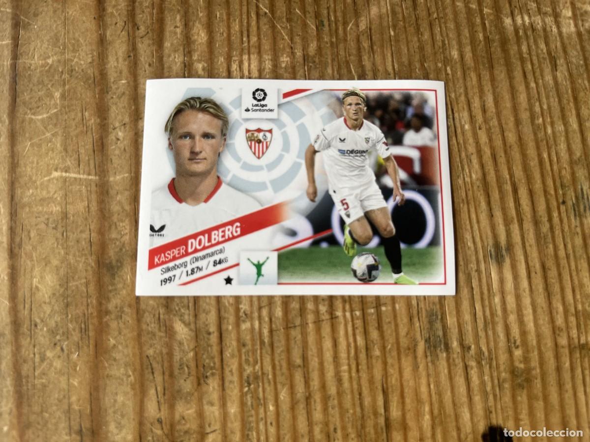 Cromos de f&uacute;tbol: CROMO SIN PEGAR NUNCA PEGADO ALBUM LIGA ESTE 22 23 2022 2023 FICHAJES # 55 DOLBERG SEVILLA