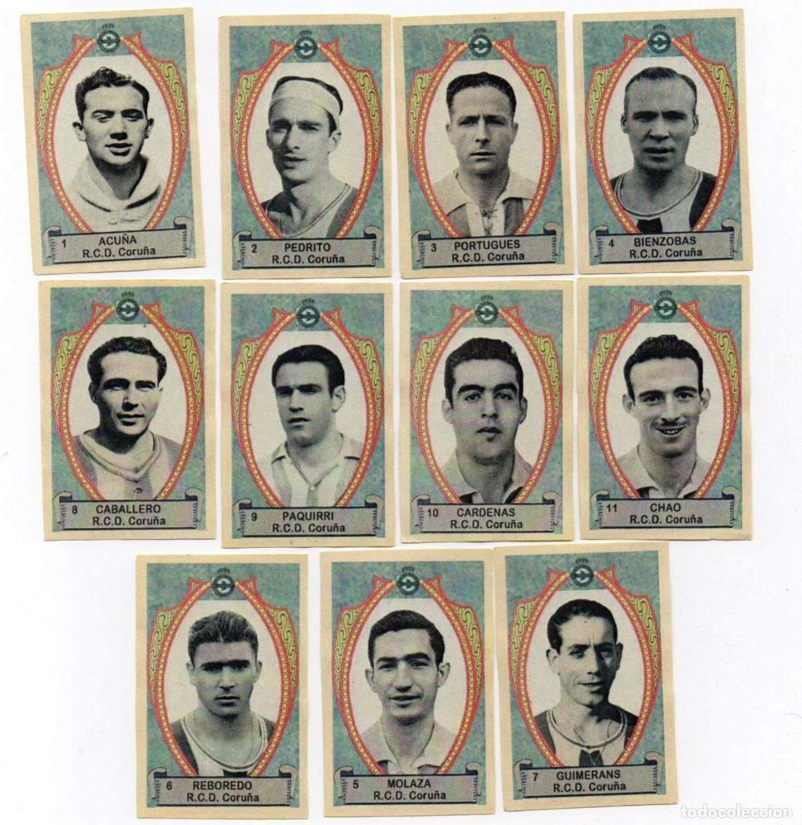 Cromos de f&uacute;tbol: CORU&Ntilde;A 1942 DE AZAFRAN LA FLOR