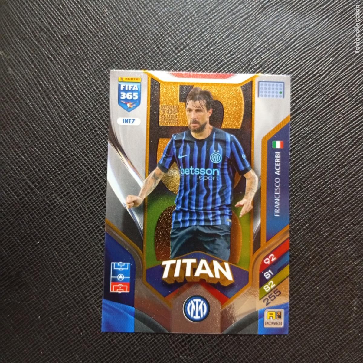 Cromos de f&uacute;tbol: INT17 ACERBI INTER MILAN ADRENALYN 2025 2026 FIFA 365 CROMO FUTBOL 25 26 - A215 PG66 AZUL