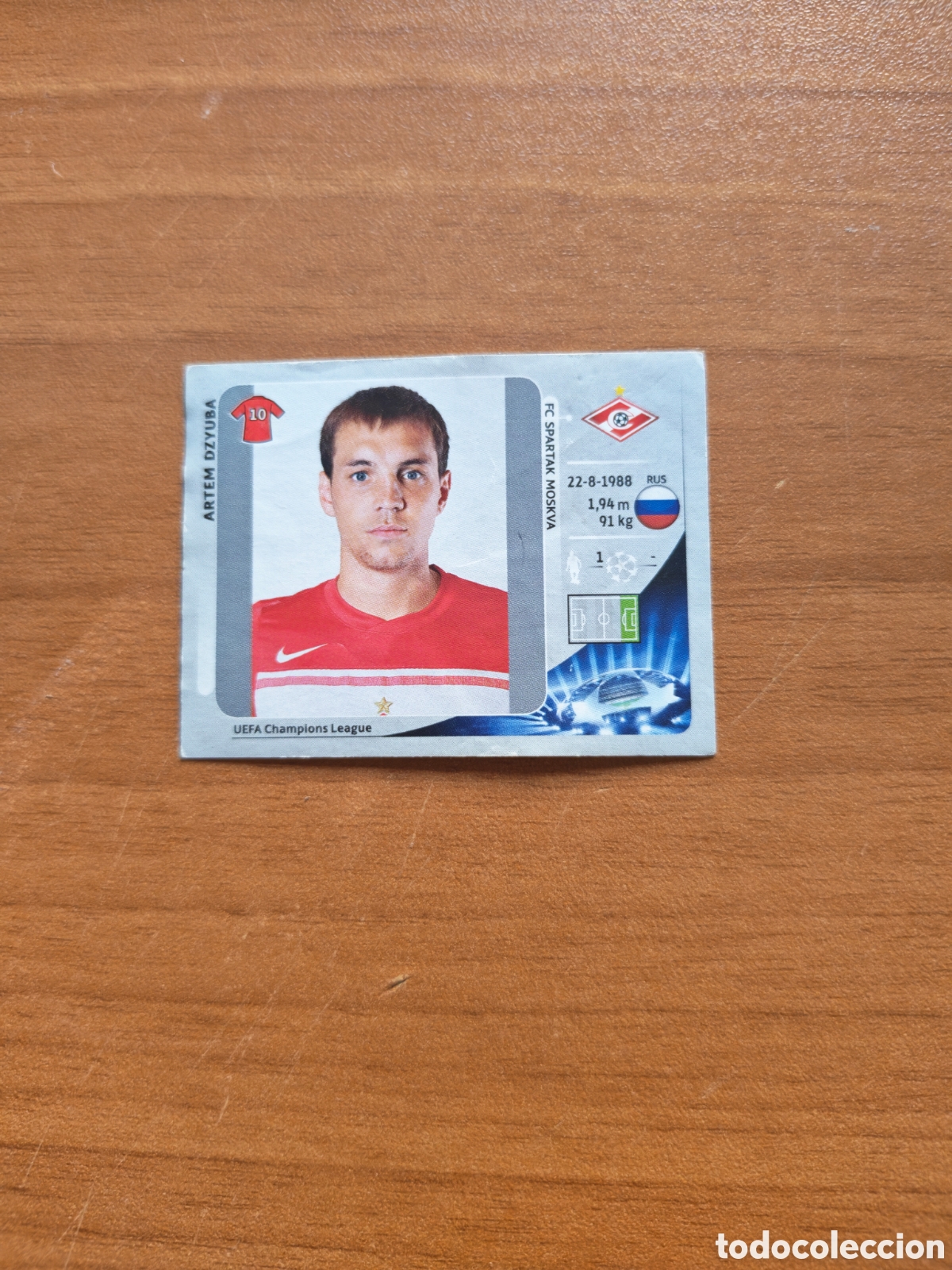 Cromos de f&uacute;tbol: Cromo Artem Dyzuba Champions League 12/13