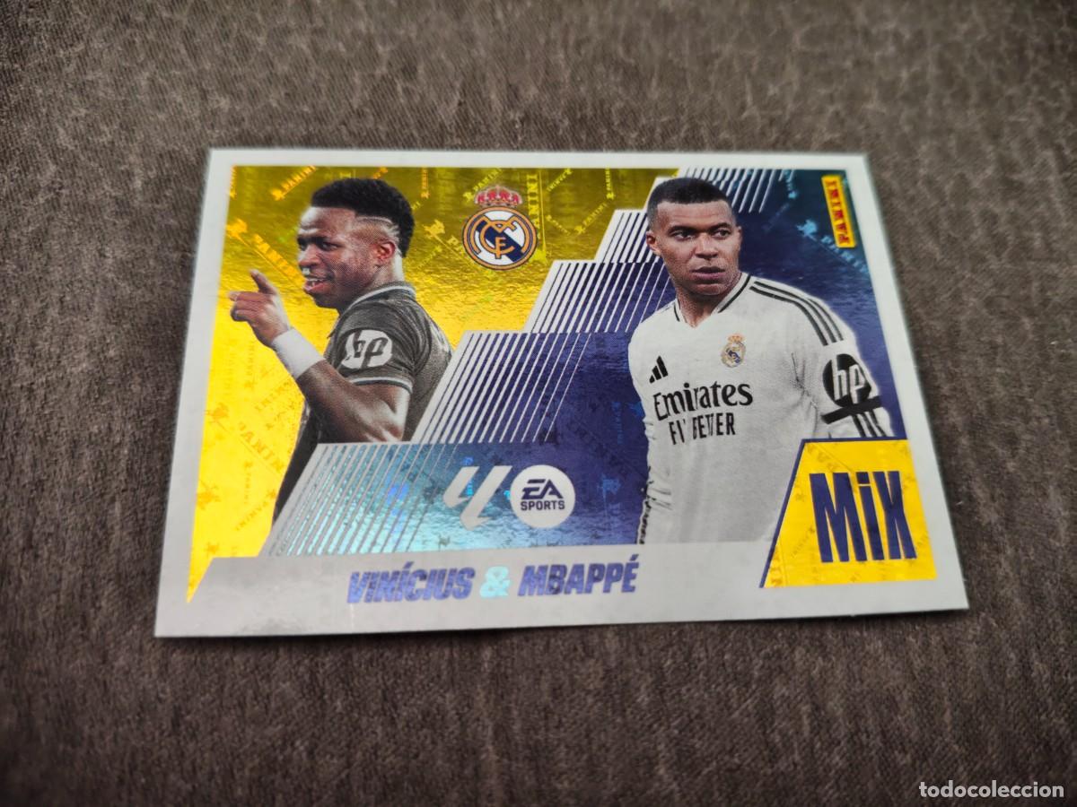Cromos de f&uacute;tbol: Cromo 22 VIN&Iacute;CIUS & MBAPP&Eacute; REAL MADRID. Colecci&oacute;n LALIGA F&uacute;tbol 2025-2026 PANINI Nuevo