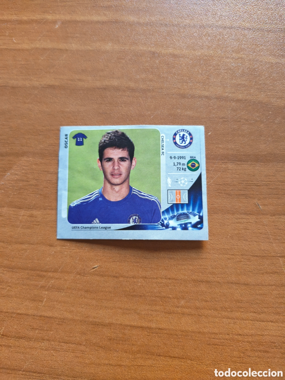Cromos de f&uacute;tbol: Cromo Oscar Chelsea Champions League 12/13