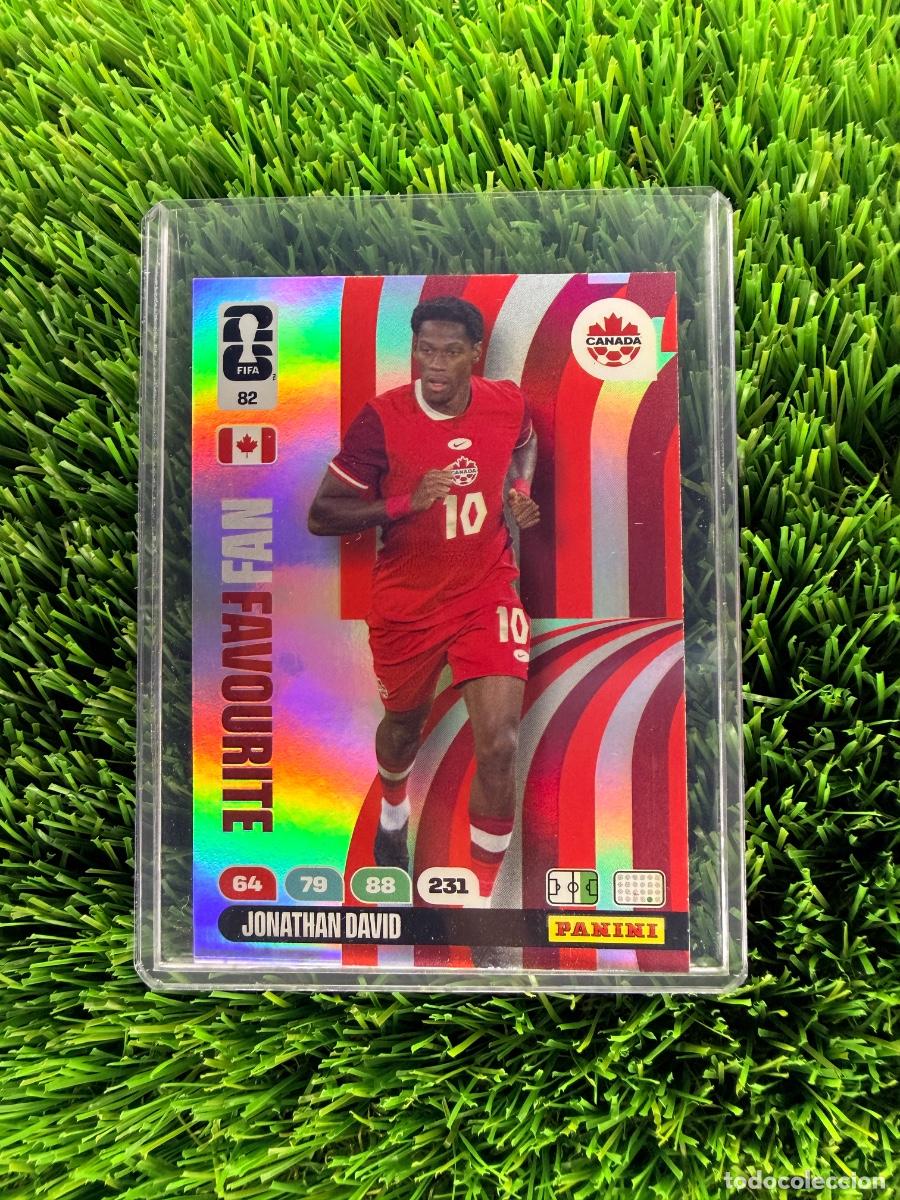 Cromos de f&uacute;tbol: N&ordm; 82 Jonathan David Fan Favourite Canad&aacute; Adrenalyn XL Mundial 2026