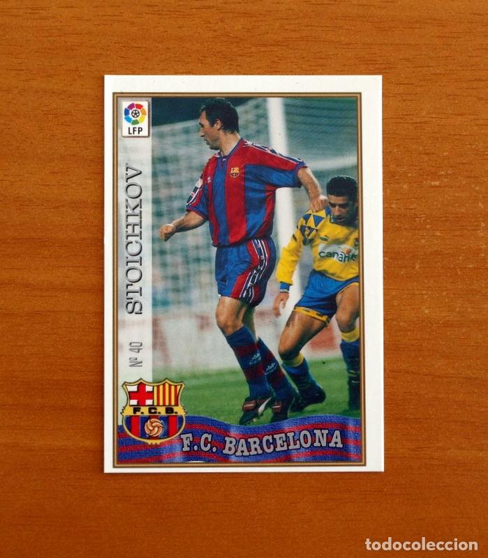 Cromos de f&uacute;tbol: Barcelona - N&ordm; 40 Stoichkov - Mundicromo ficha de la Liga 1997-1998, 97-98