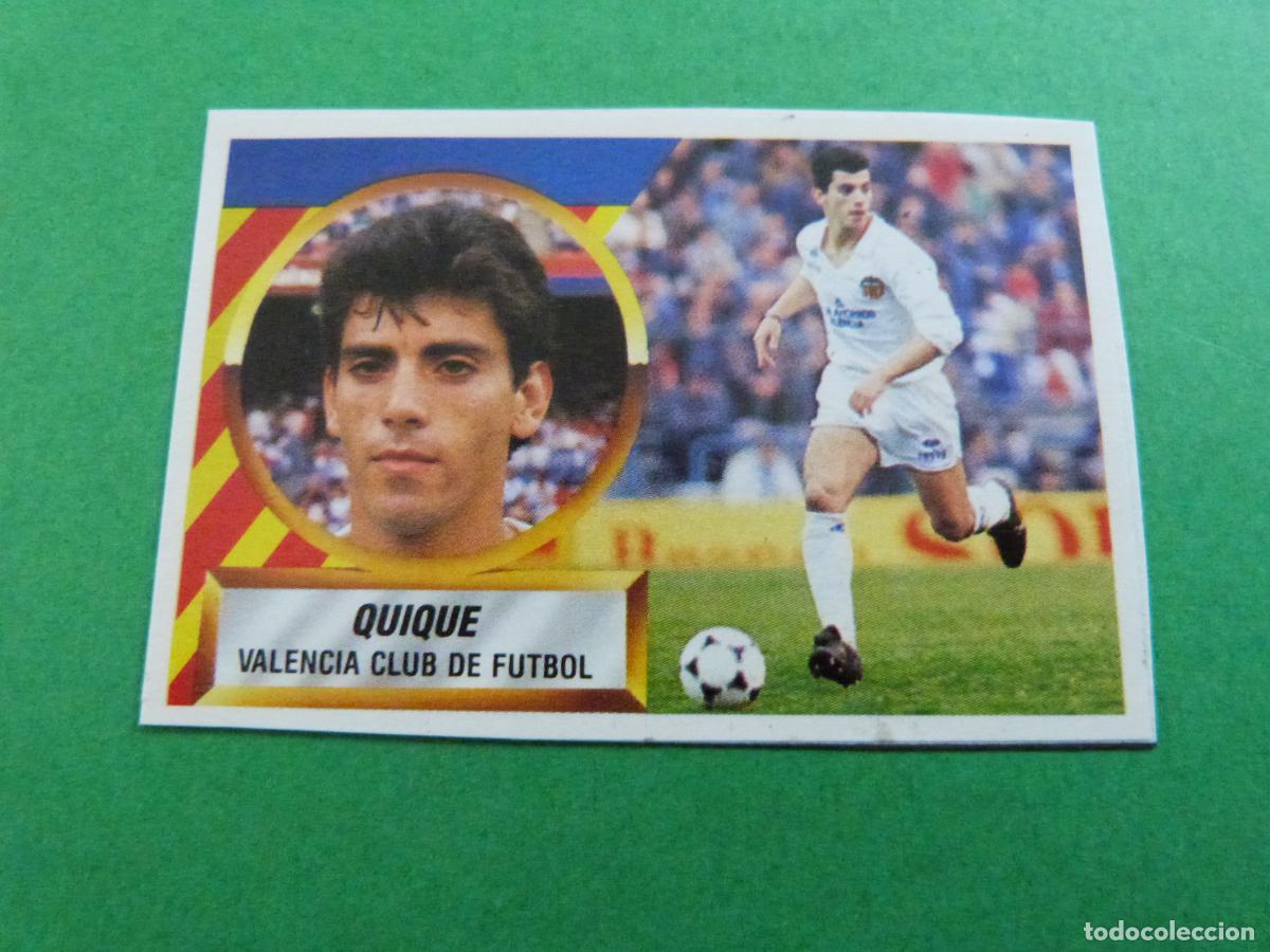 Cromos de f&uacute;tbol: CROMO FUTBOL QUIQUE VALENCIA C.F. RECORTADO N&ordm; 7 LIGA ESTE 1988-1989/88-89