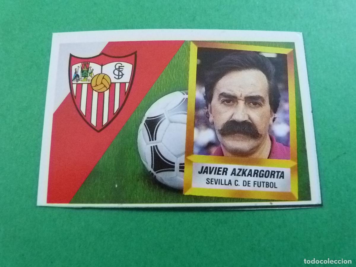 Figurine di Calcio: CROMO FUTBOL AZKARGORTA SEVILLA F.C. RECORTADO LIGA ESTE 1988-1989/88-89