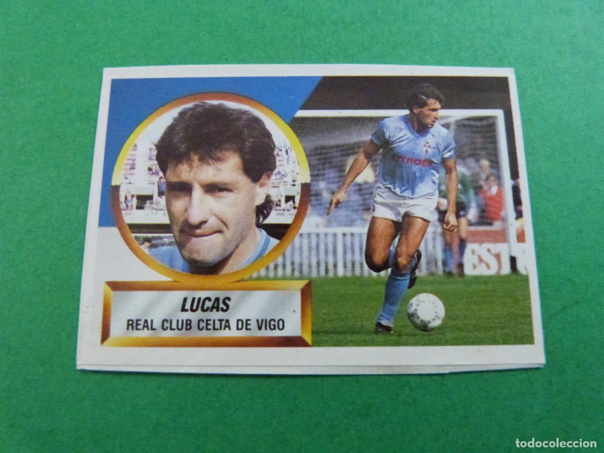 Football Stickers: CROMO FUTBOL LUCAS CELTA DE VIGO RECORTADO N&ordm; 15 LIGA ESTE 1988-1989/88-89