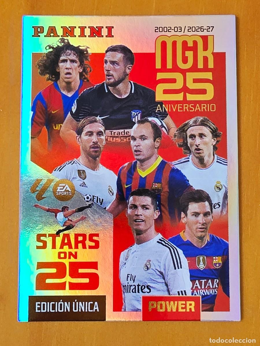 Football Stickers: 425P Messi Cristiano Ronaldo, Stars on 25 Power Edici&oacute;n &Uacute;nica, Panini Megacracks MGK 2026 2027 26 27