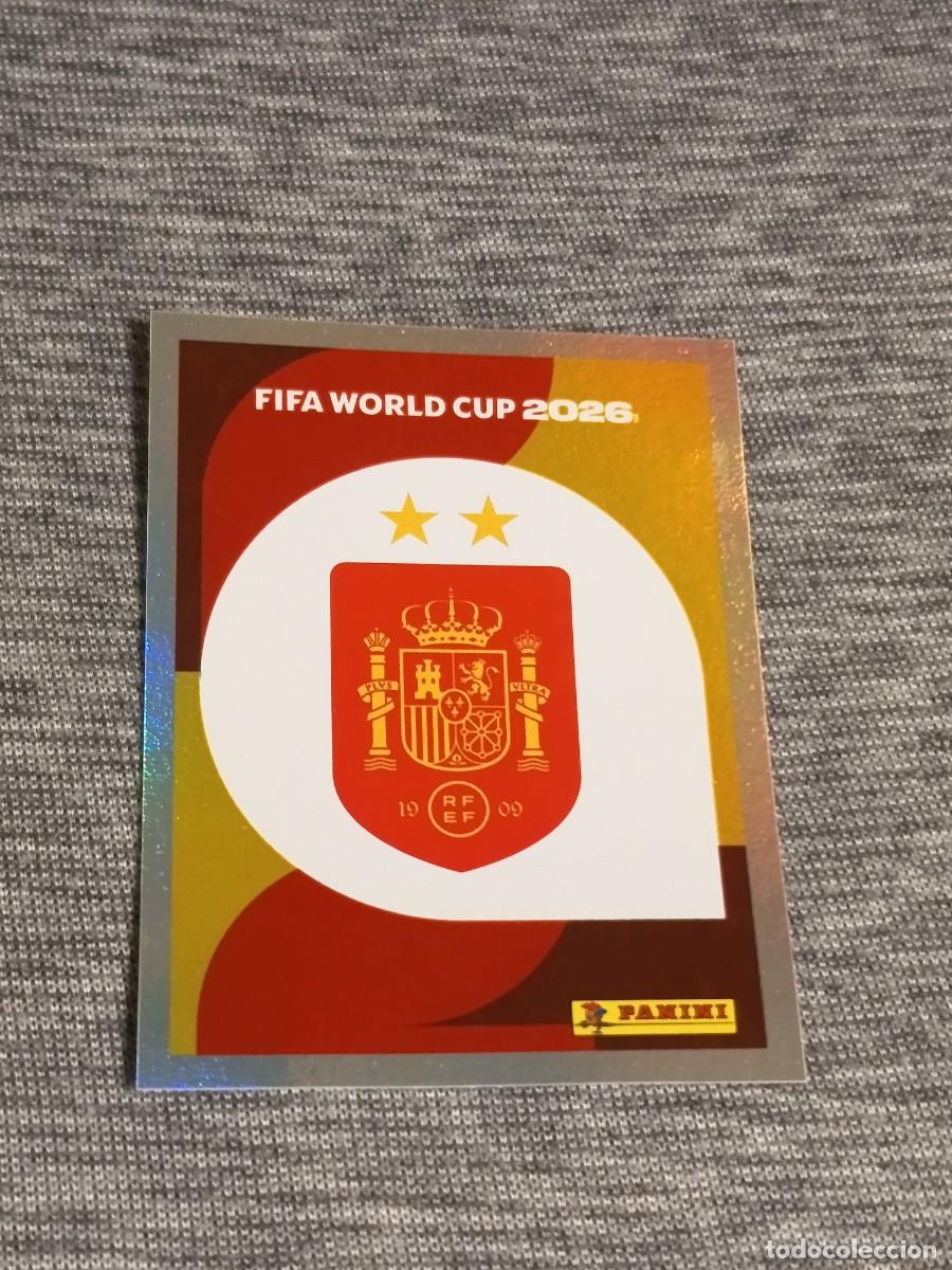 Figurine di Calcio: Mundial 2026 sticker ESCUDO ESPA&Ntilde;A ESP 1BIS de la revista jugon nuevo