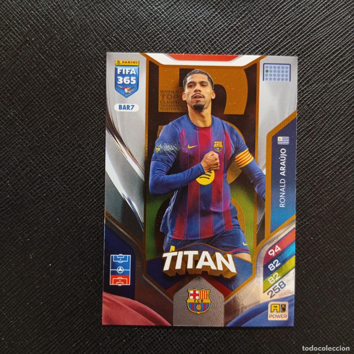 Cromos de f&uacute;tbol: BAR7 ARAUJO BARCELONA ADRENALYN 2025 2026 FIFA 365 CROMO FUTBOL 25 26 - A215 PG69