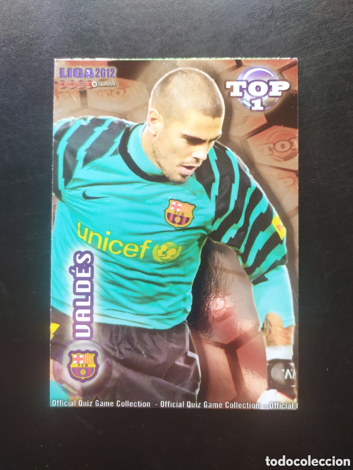 Cartes &agrave; collectionner de Football: Mundicromo fichas Liga 2011 2012 11 12 Victor Vald&eacute;s top brillo rojo n&deg; 541 Barcelona