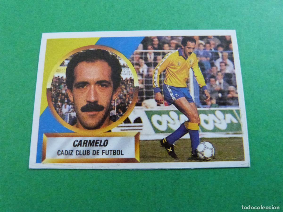 Cartes &agrave; collectionner de Football: CROMO FUTBOL CARMELO CADIZ C.F. RECORTADO N&ordm; 4 LIGA ESTE 1988-1989/88-89