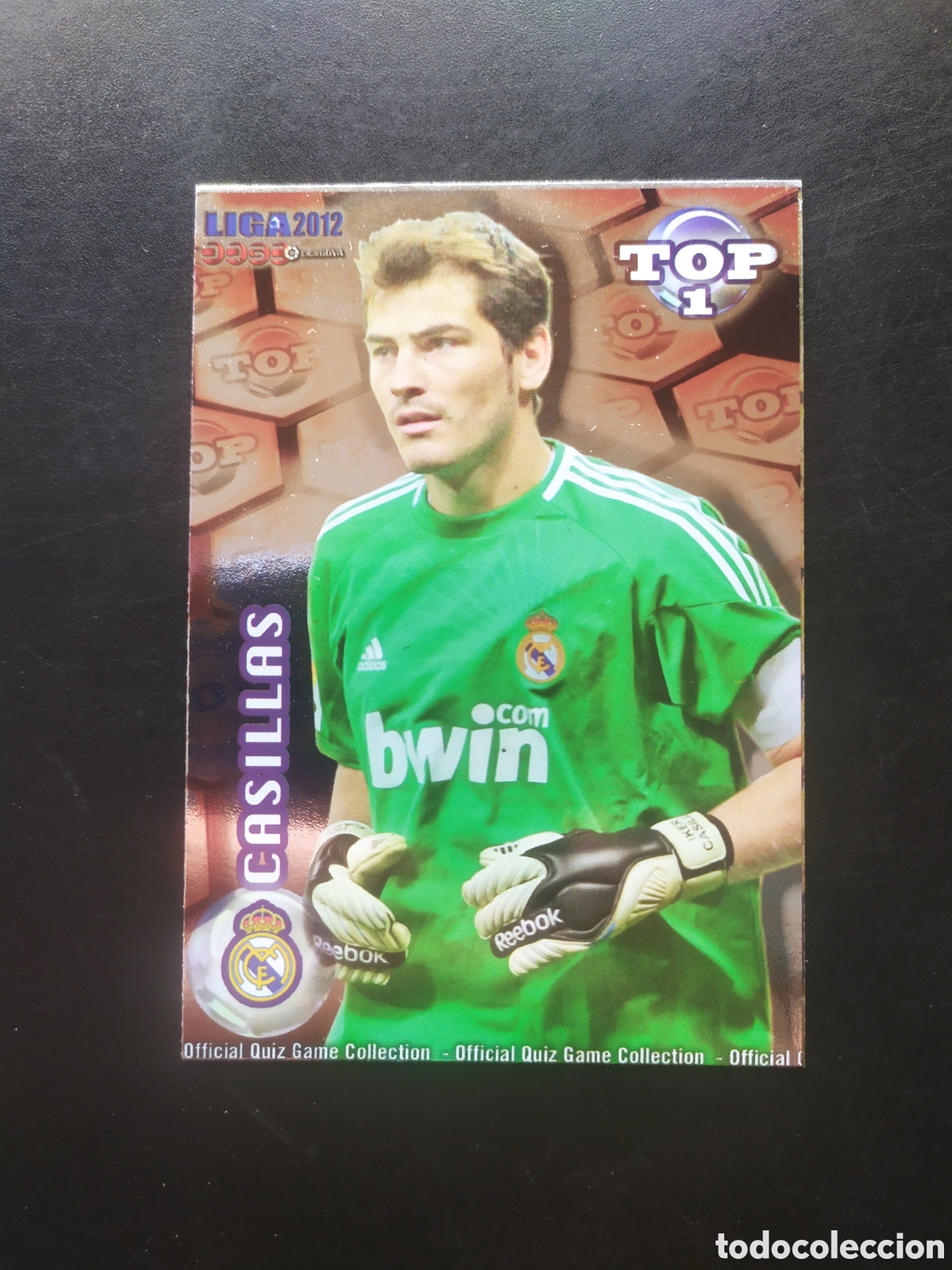 Cromos de f&uacute;tbol: Mundicromo fichas Liga 2011 2012 11 12 Casillas top brillo rojo n&deg; 542 Real Madrid