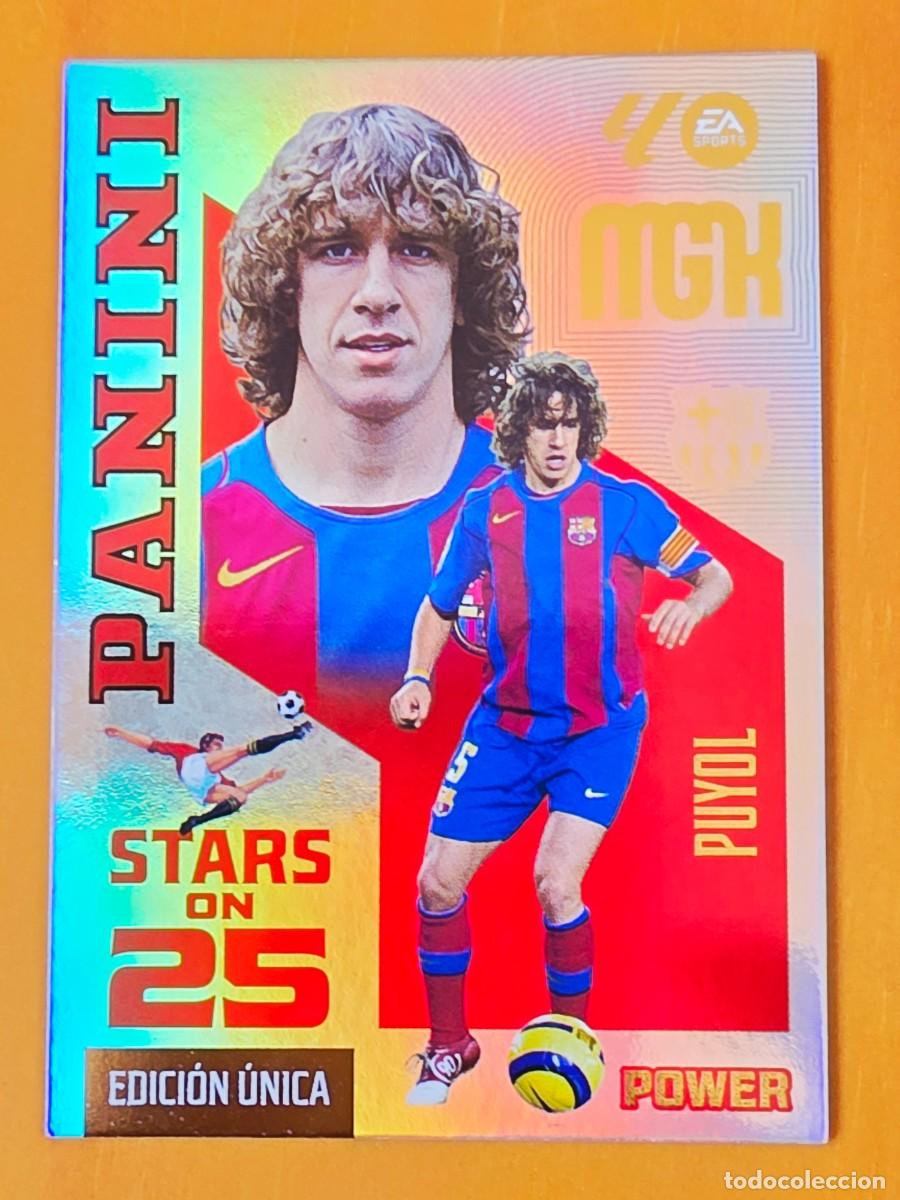 Cromos de f&uacute;tbol: 429P Carles Puyol, FC Barcelona, Stars on 25 Power, Edici&oacute;n &Uacute;nica, Panini Megacracks MGK 2026 2027