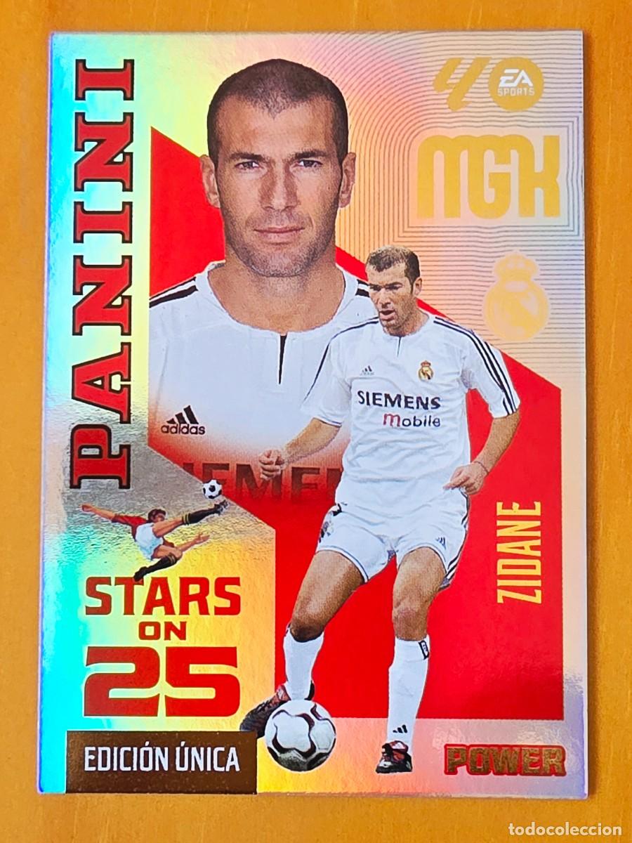 Fu&szlig;ball-Sticker: 430P Zinedine Zidane, Real Madrid, Stars on 25 Power, Edici&oacute;n &Uacute;nica, Panini Megacracks MGK 2026 2027