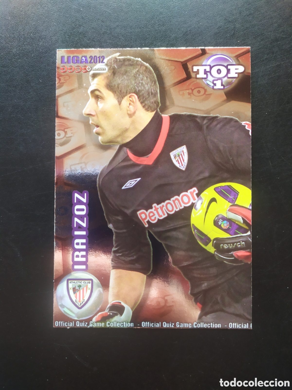 Cromos de f&uacute;tbol: Mundicromo fichas Liga 2011 2012 11 12 Iraizoz top brillo rojo n&deg; 543 Athletic Bilbao