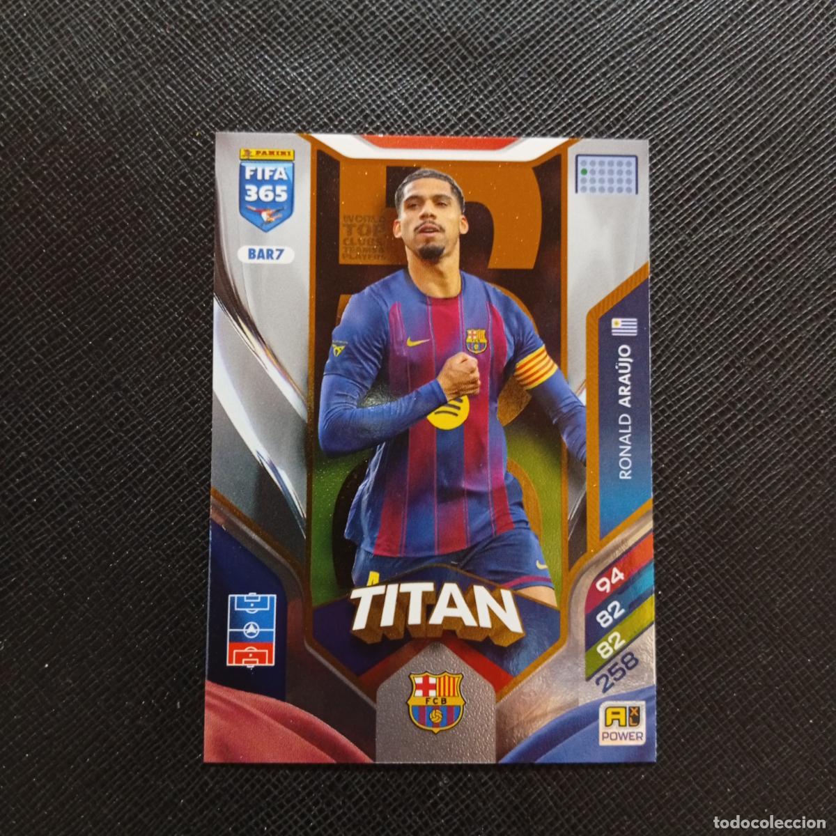 Cromos de f&uacute;tbol: BAR7 ARAUJO BARCELONA ADRENALYN 2025 2026 FIFA 365 CROMO FUTBOL 25 26 - A215 PG71