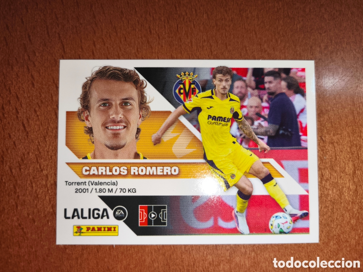 Cromos de f&uacute;tbol: Carlos Romero fichaje n&deg;4 liga este 26/27 Villarreal