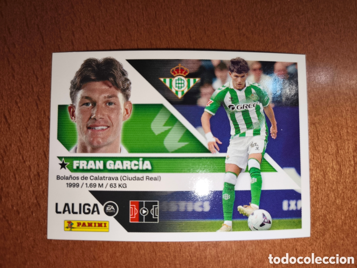Cromos de Futebol: Fran Garc&iacute;a fichaje n&deg;6 liga este 26/27 Real Betis