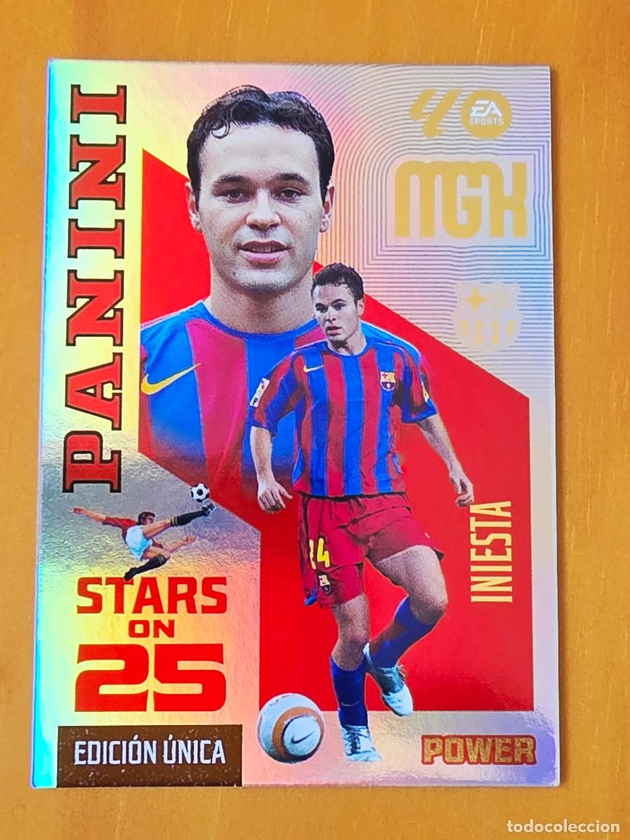 Cromos de f&uacute;tbol: 434P Andr&eacute;s Iniesta, FC Barcelona, Stars on 25 Power Edici&oacute;n &Uacute;nica, Panini Megacracks MGK 2026 2027