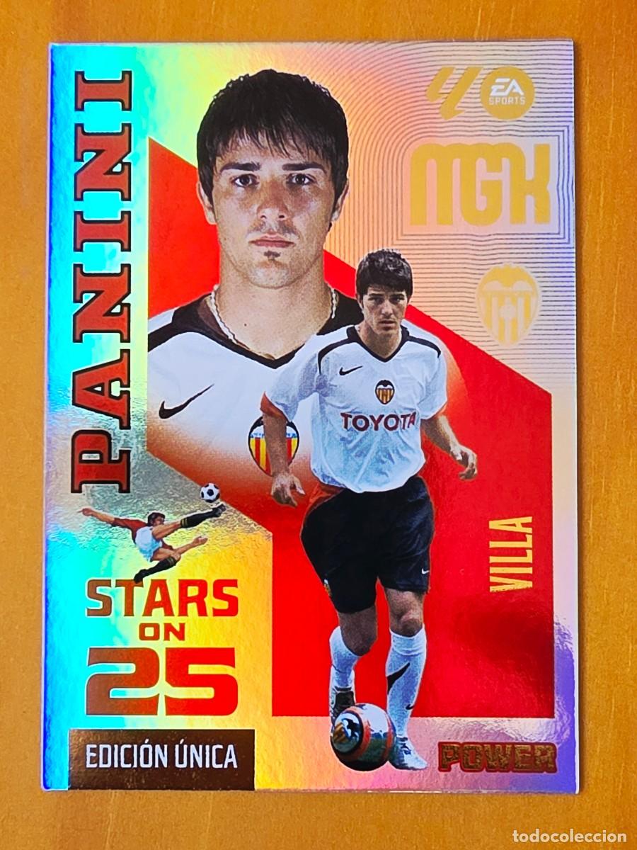 Cromos de Futebol: 435P David Villa, Valencia CF, Stars on 25 Power Edici&oacute;n &Uacute;nica, Panini Megacracks MGK 2026 2027