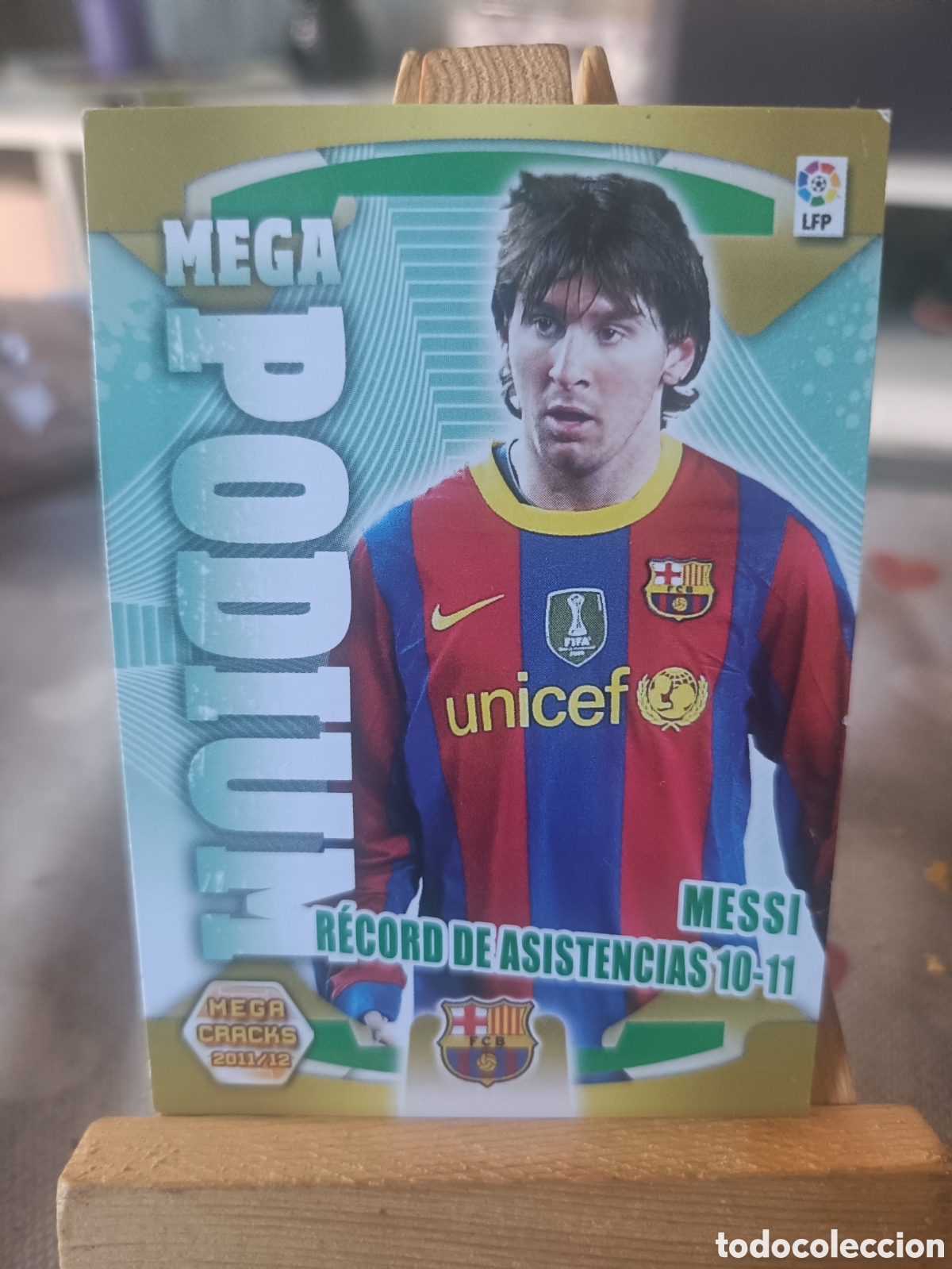 Football Stickers: MEGACRACKS 11 12 MESSI MEGA PODIUM Rey de las Asistencias 10-11