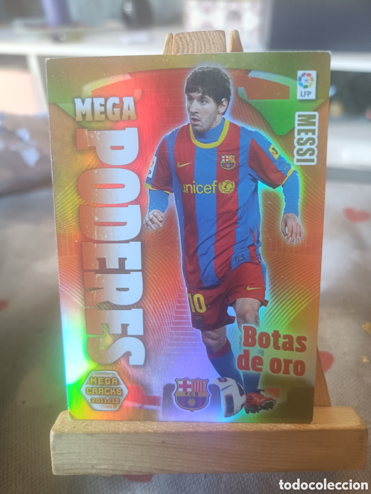 Cromos de f&uacute;tbol: MEGACRACKS 11 12 MESSI Botas de Oro MEGA PODERES
