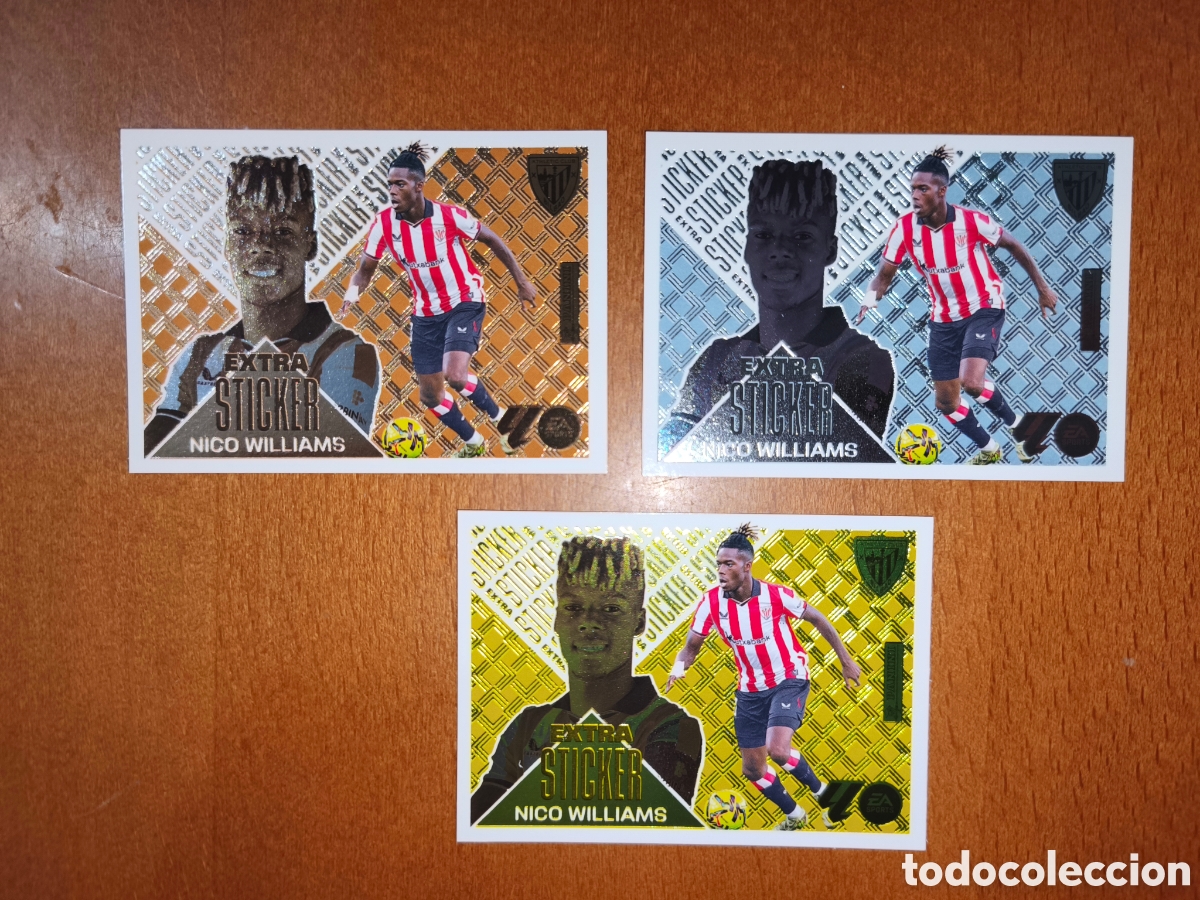 Cromos de f&uacute;tbol: LOTE Nico Williams EXTRA STICKER liga este 26/27 Athletic Club
