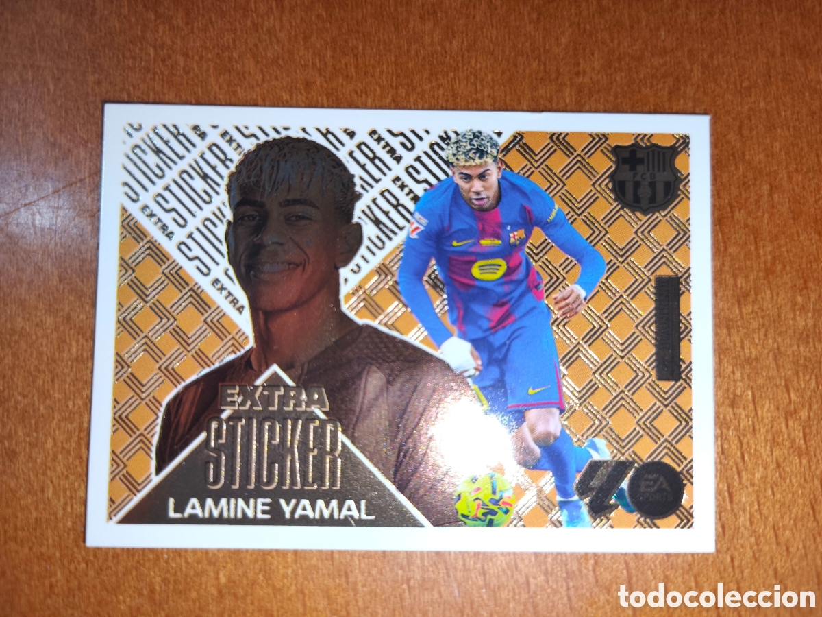 Cromos de f&uacute;tbol: Lamine Yamal EXTRA STICKER Bronce liga este 26/27 Barcelona