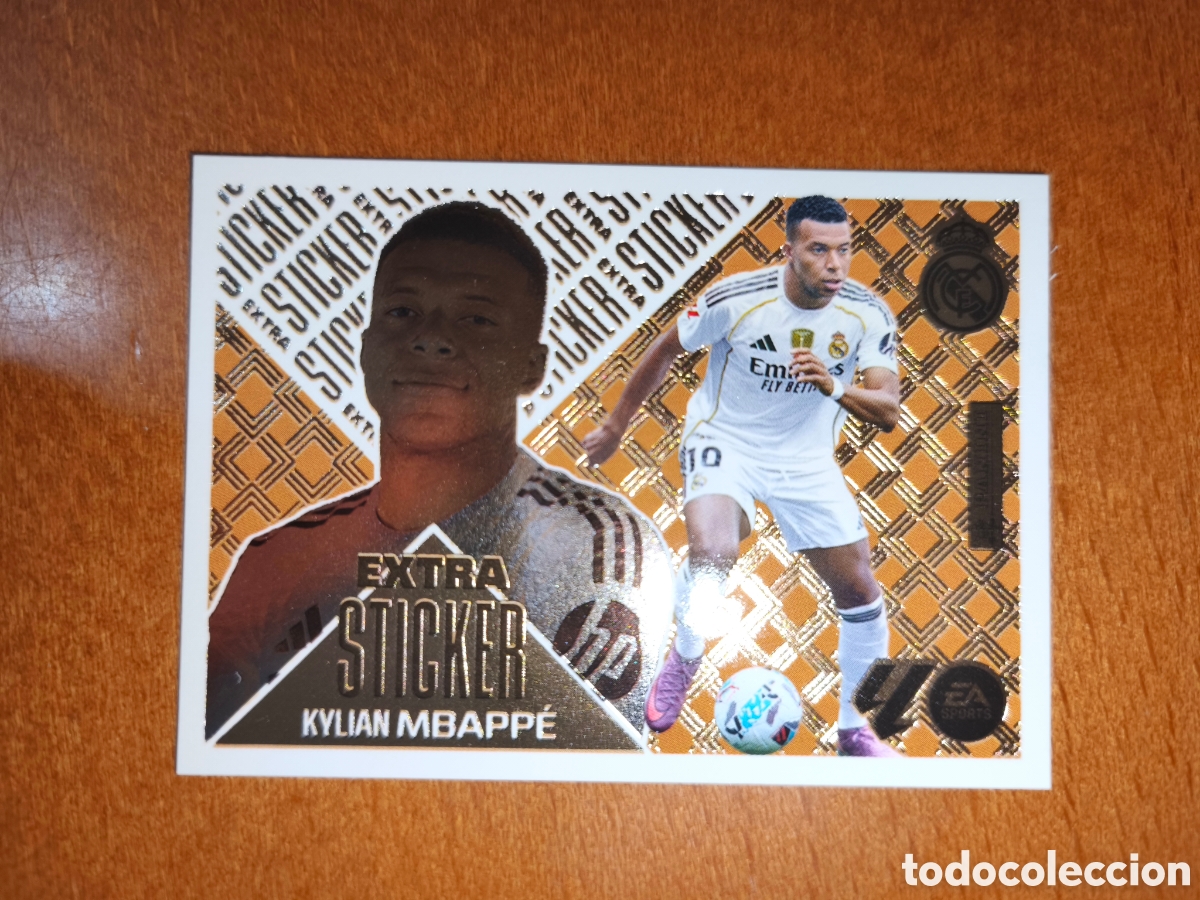 Cromos de f&uacute;tbol: Mbappe EXTRA STICKER Bronce liga este 26/27 Real Madrid