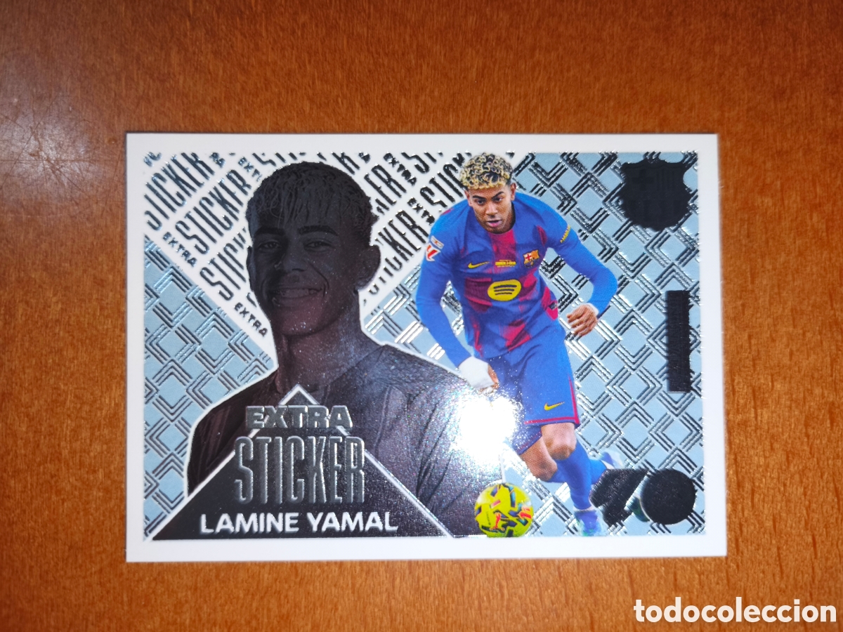 Cromos de f&uacute;tbol: Lamine Yamal EXTRA STICKER Plata liga este 26/27 Barcelona