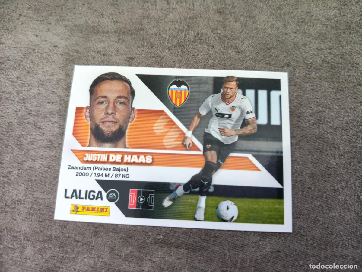 Cromos de f&uacute;tbol: Cromo 9 DE HAAS VALENCIA CF &Uacute;LTIMOS FICHAJES. Colecci&oacute;n LALIGA F&uacute;tbol 2026-2027 PANINI Nuevo