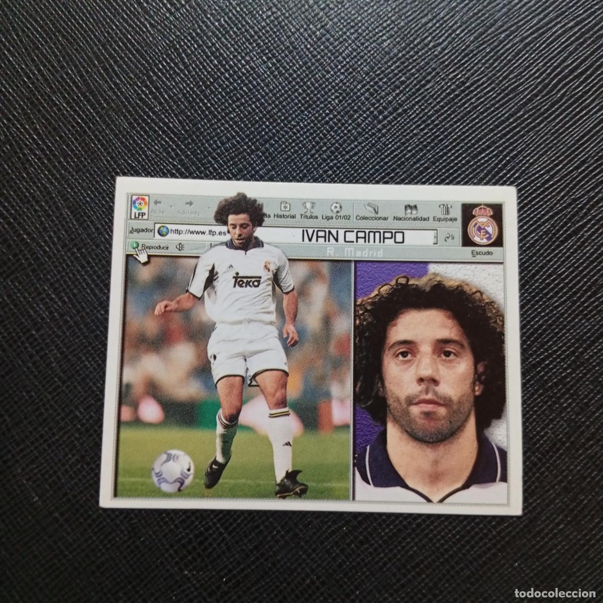 Football Stickers: IVAN CAMPO REAL MADRID ESTE 2001 2002 CROMO FUTBOL 01 02 LIGA - SIN PEGAR - A216 PG280 B