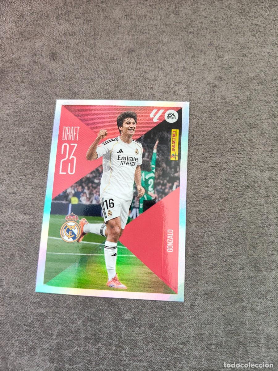 Cromos de f&uacute;tbol: Cromo 9 GONZALO REAL MADRID DRAFT 23. Colecci&oacute;n LALIGA F&uacute;tbol 2026-2027 PANINI Nuevo