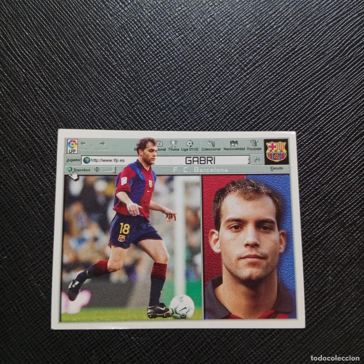 Cromos de f&uacute;tbol: GABRI BARCELONA ESTE 2001 2002 CROMO FUTBOL 01 02 LIGA - SIN PEGAR - A216 PG289
